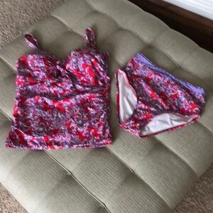 Colorful Floral Swimsuit Set